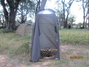 Outhouse at camp - it is more comfortable than it appears