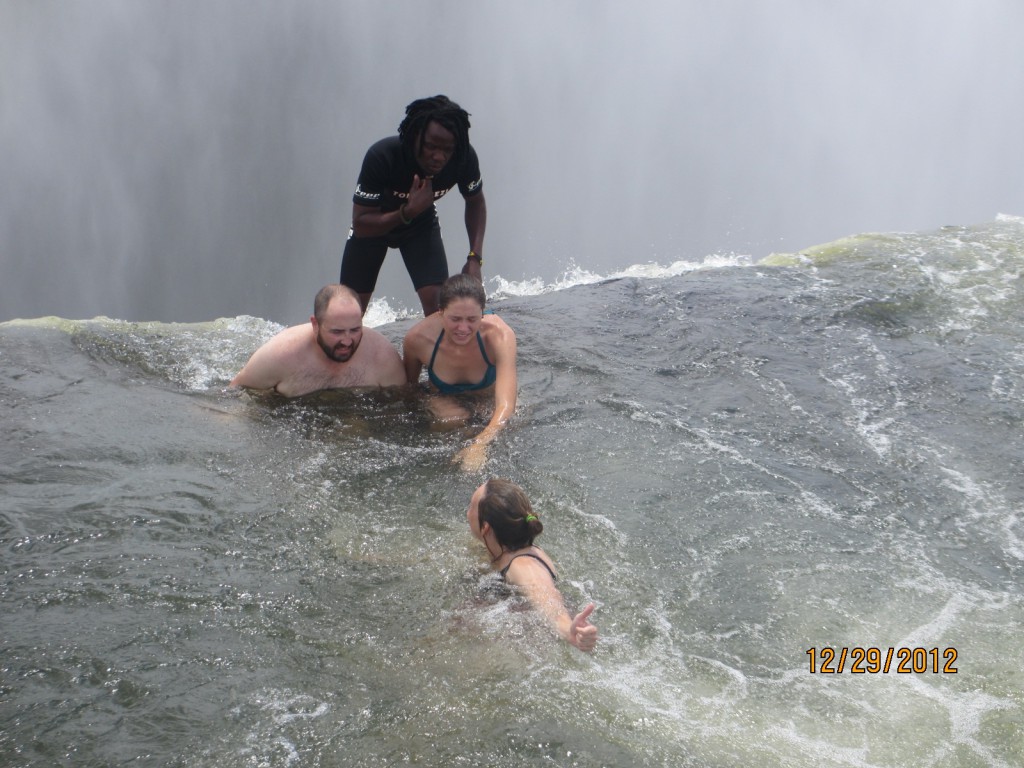 Carol Swimming to the Edge!